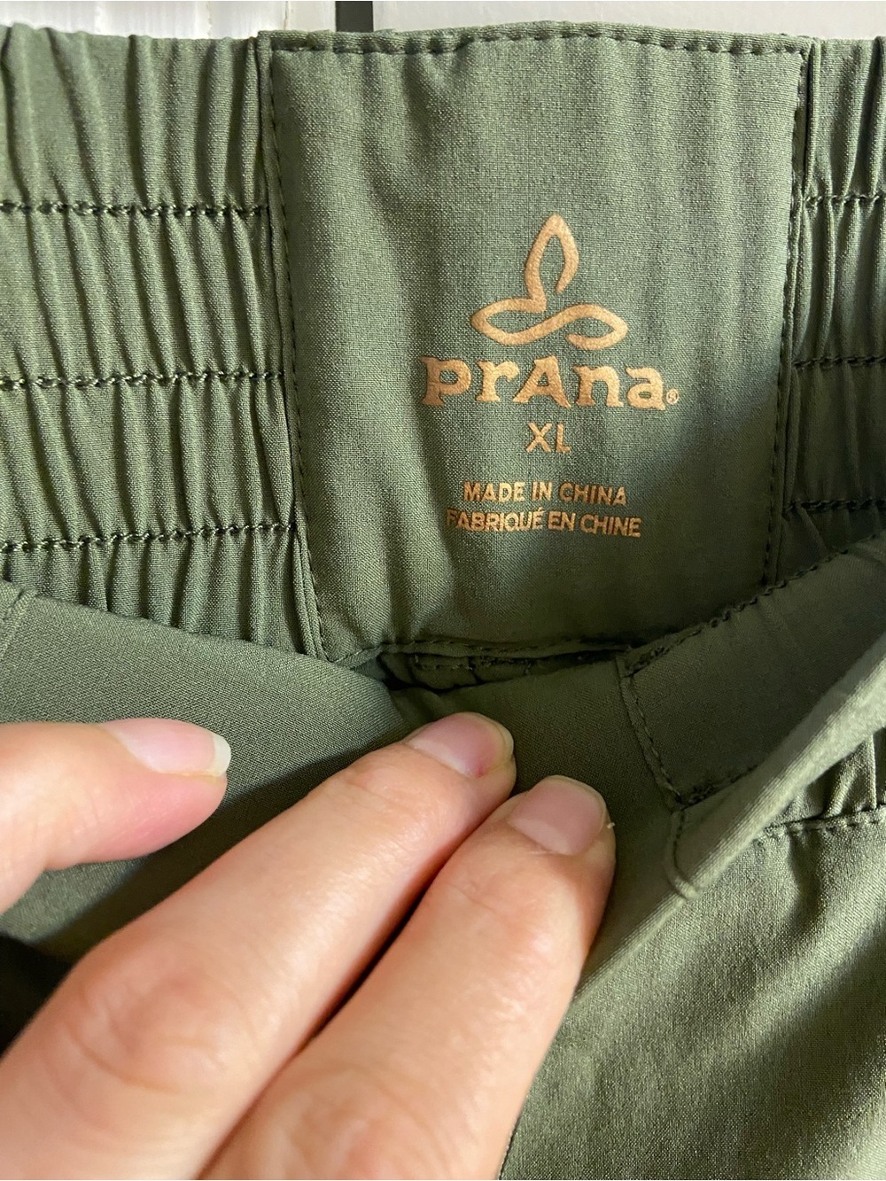 Prana Bindi Ankle Olive Green Elastic Waist Pull-On Pants athletic XL - Picture 7 of 8